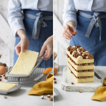 Backform Rechteck für Schichtkuchen / 4er